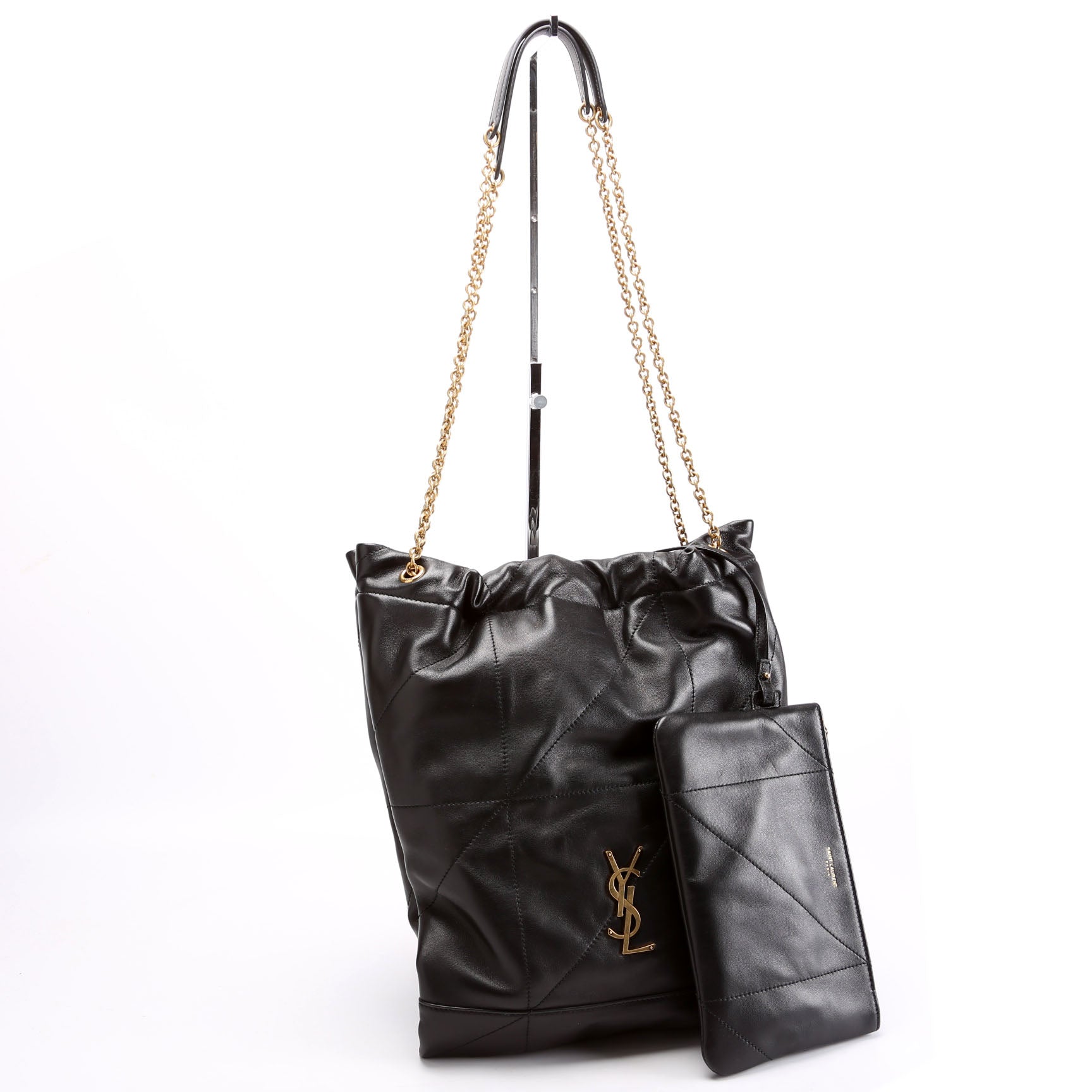 Saint Laurent 781666 Jamie 4.3 Pochon Lambskin Black Bag