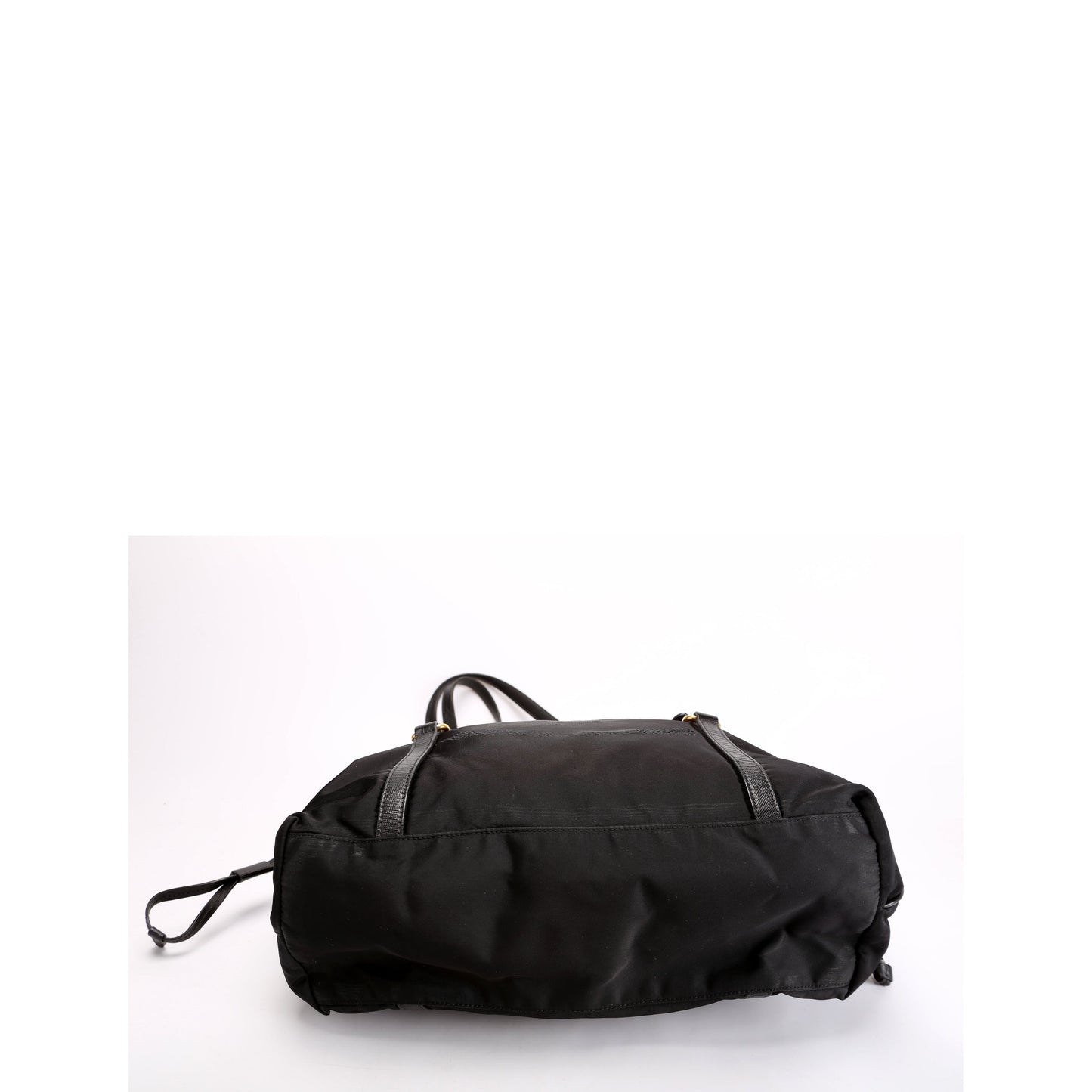 Prada Logo To Vintage Nylon/Saffiano Black Bag