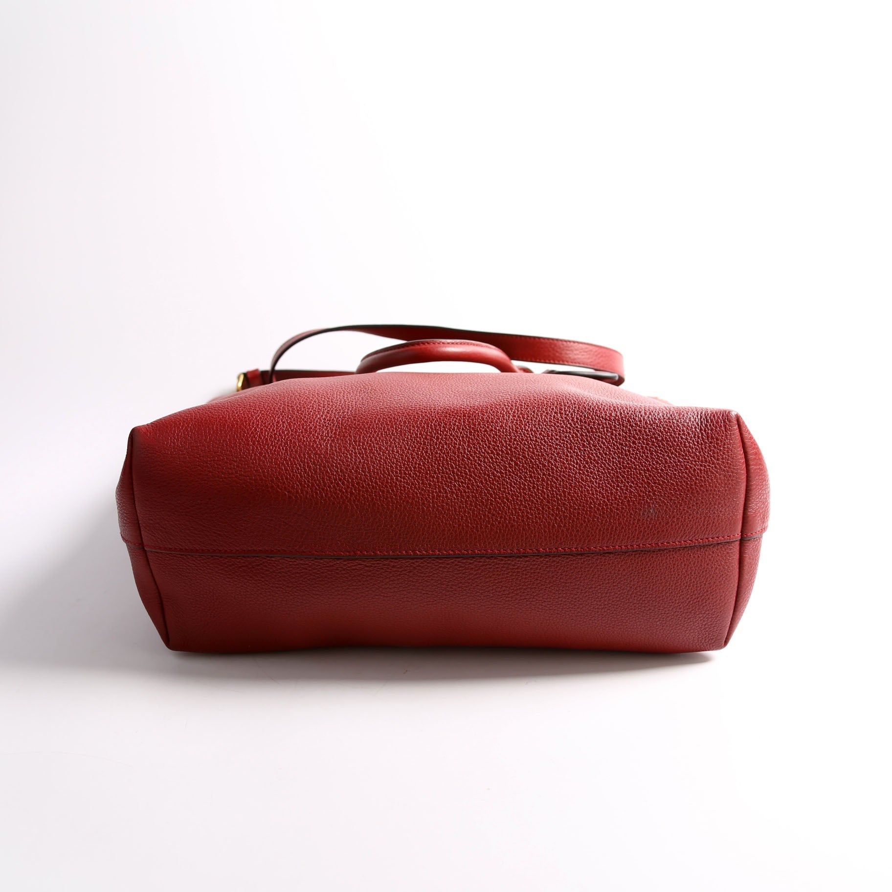 Prada Vitello Phenix Shopper Tote Red Bag