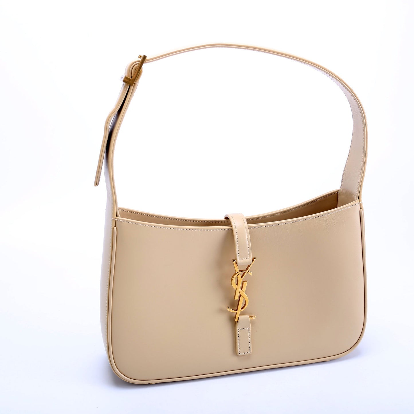 Saint Laurent 657228 Le 5 A 7 Hobo Leather Beige Bag
