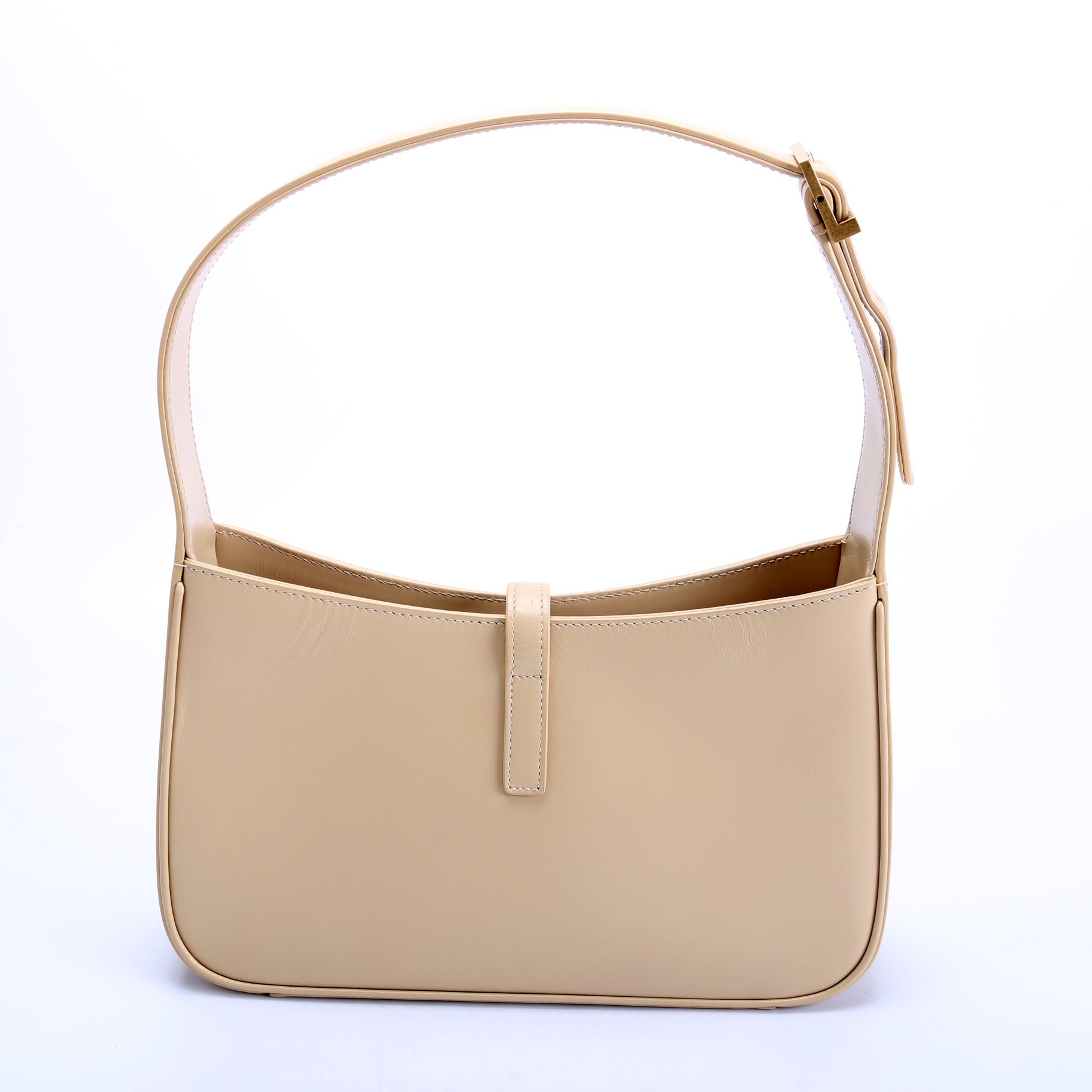 Saint Laurent 657228 Le 5 A 7 Hobo Leather Beige Bag