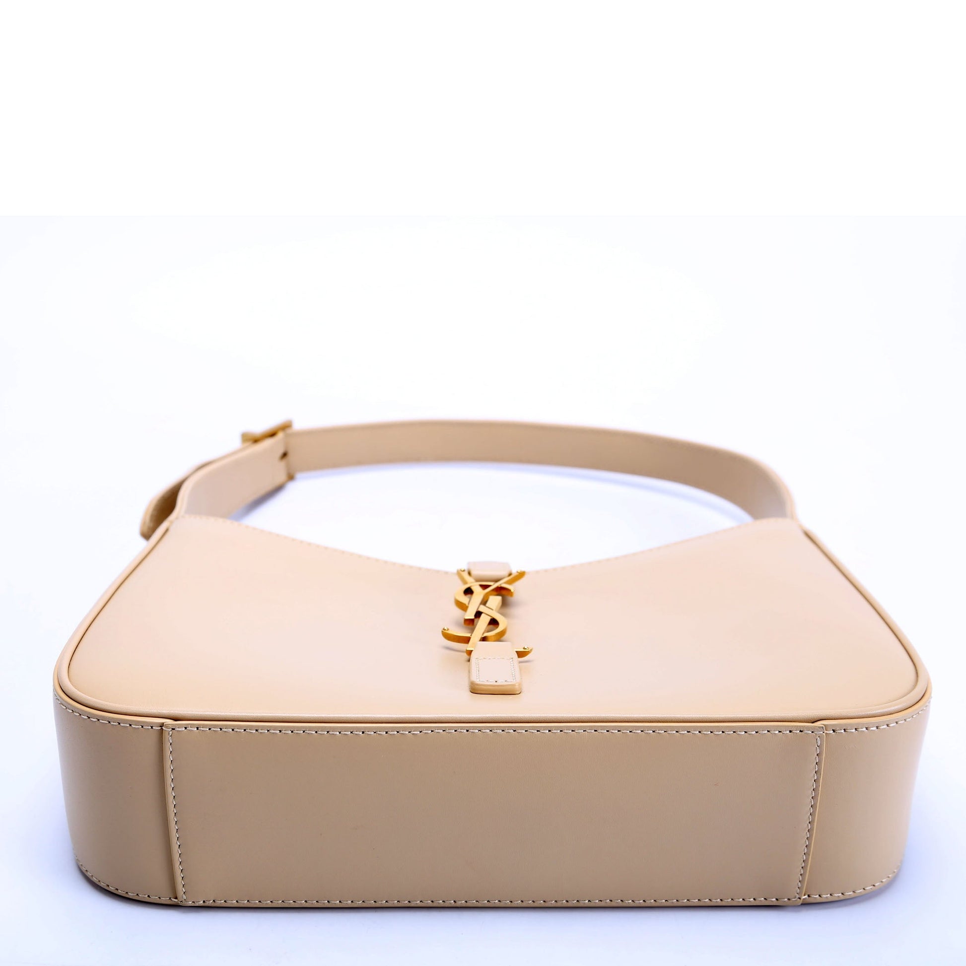 Saint Laurent 657228 Le 5 A 7 Hobo Leather Beige Bag