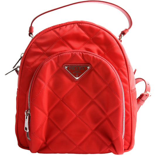 Prada Quilted Nylon Mini Backpack Red Bag