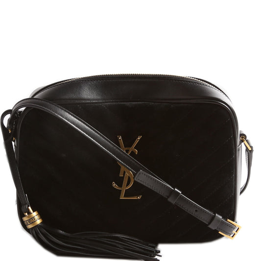 Saint Laurent Lou Camera Suede 612544 Black Bag