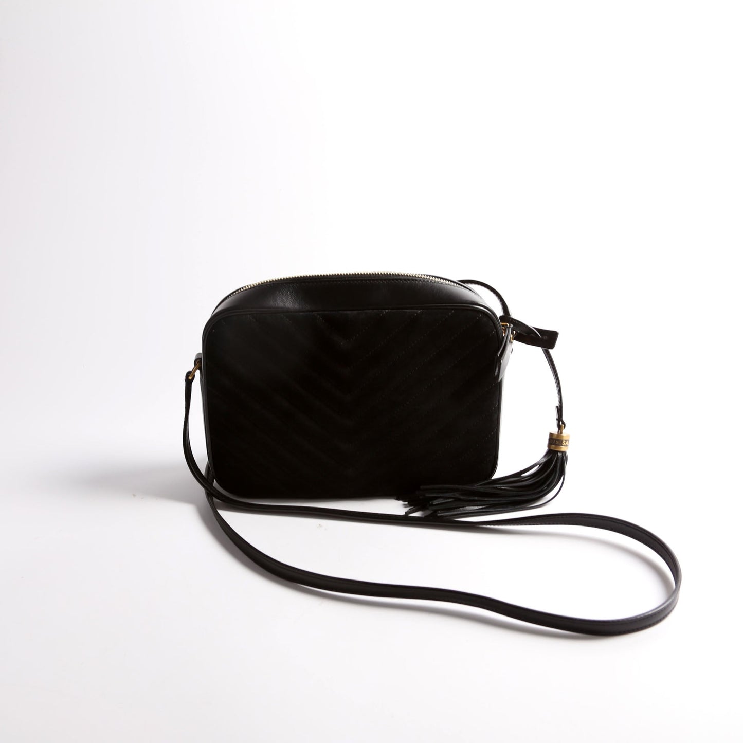 Saint Laurent Lou Camera Suede 612544 Black Bag