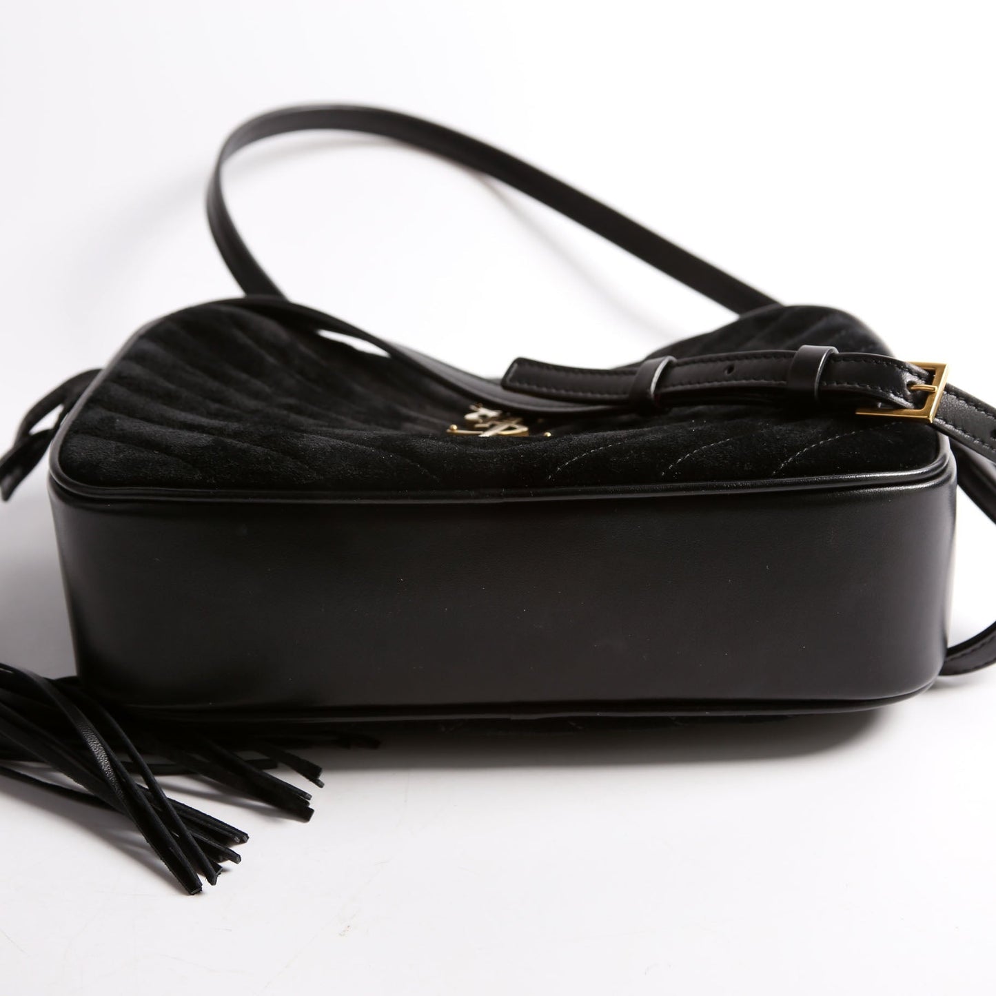 Saint Laurent Lou Camera Suede 612544 Black Bag
