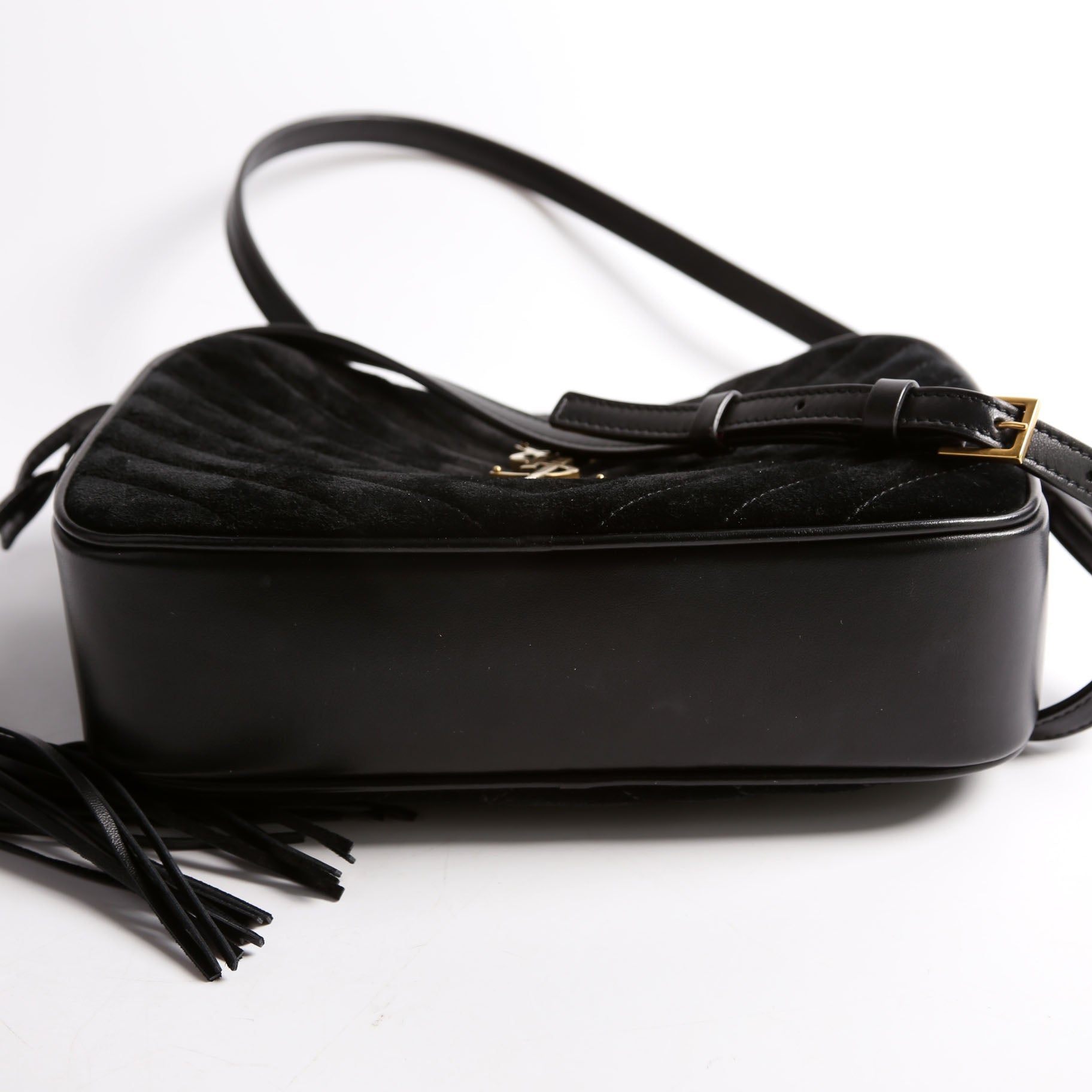 Saint Laurent Lou Camera Suede 612544 Black Bag