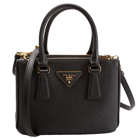 Prada Saffiano Lux Galleria Mini Black Bag