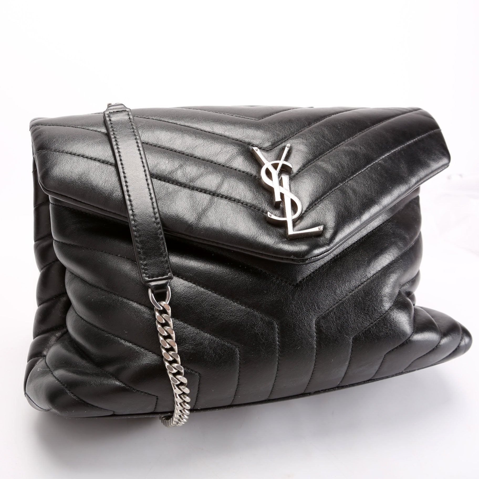 Saint Laurent LouLou Medium Quilted 574946 Black Bag