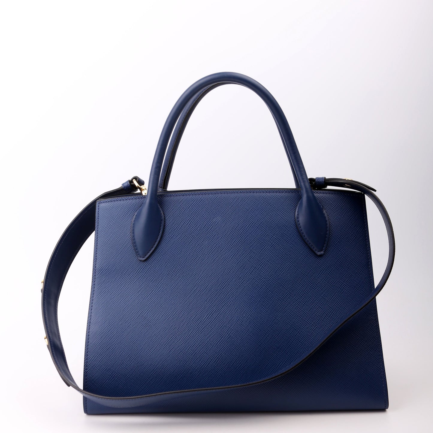 Prada Monochrome Medium Saffiano Cuir Blue Bag