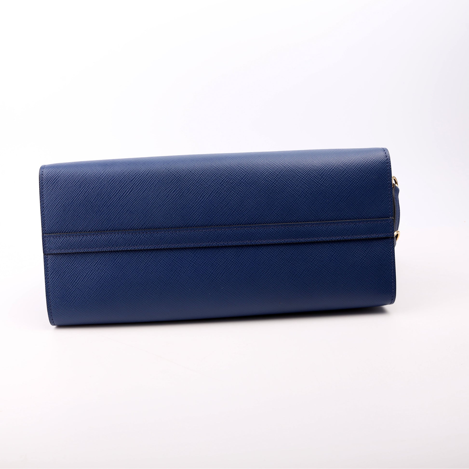 Prada Monochrome Medium Saffiano Cuir Blue Bag