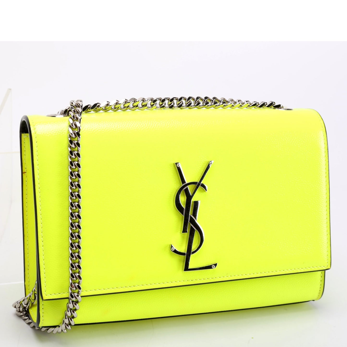Saint Laurent Kate Satchel Grain Small 354121/469390 Neon Yellow Bag
