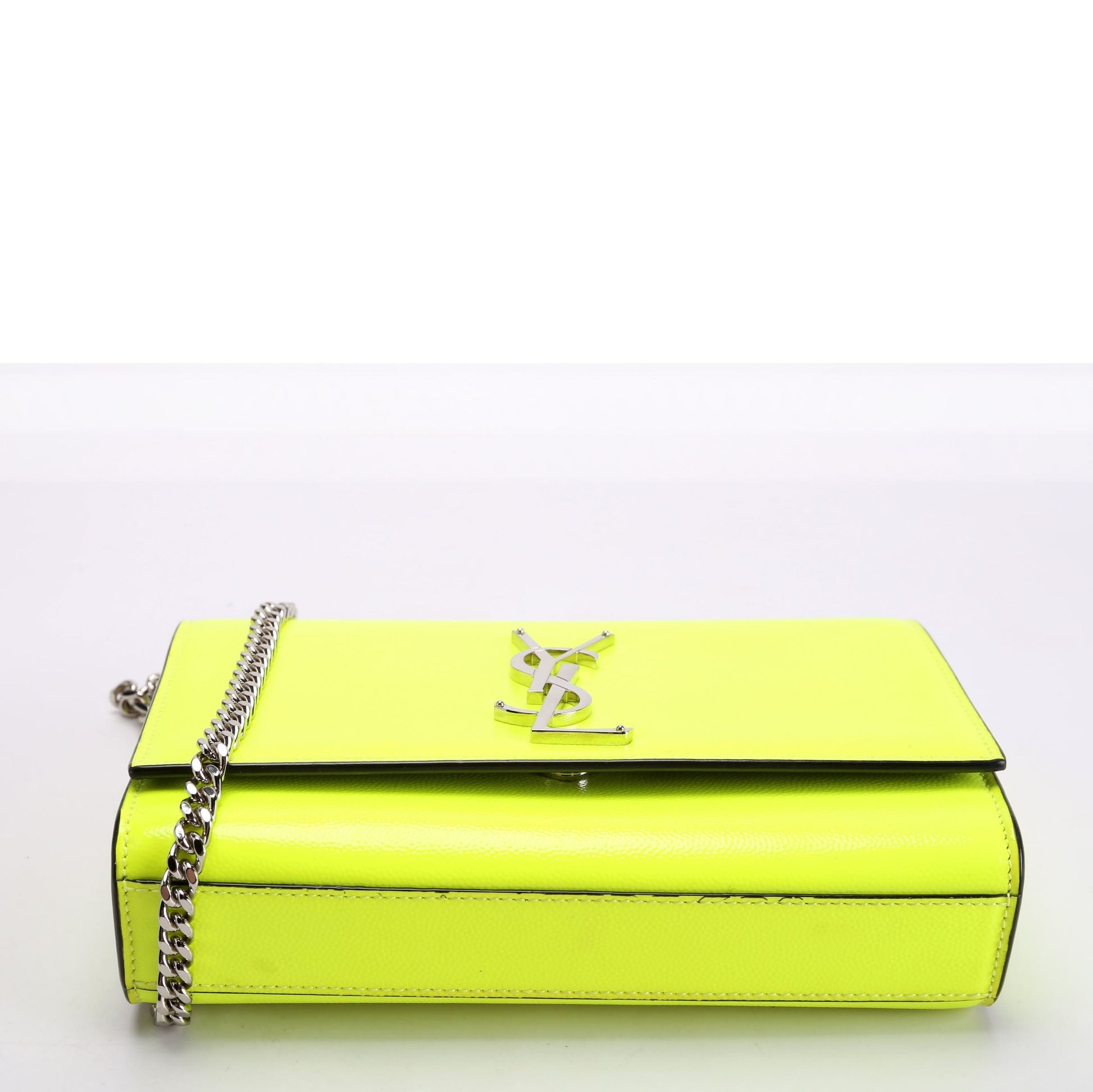 Saint Laurent Kate Satchel Grain Small 354121/469390 Neon Yellow Bag