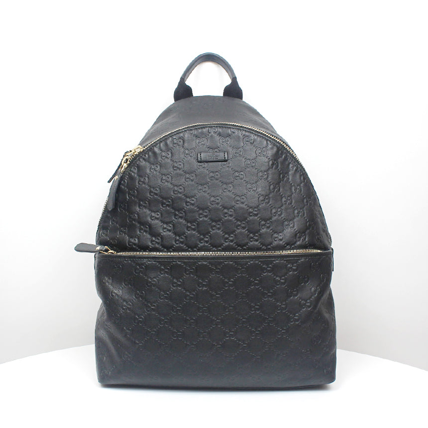 Gucci Leather Canvas Backpack