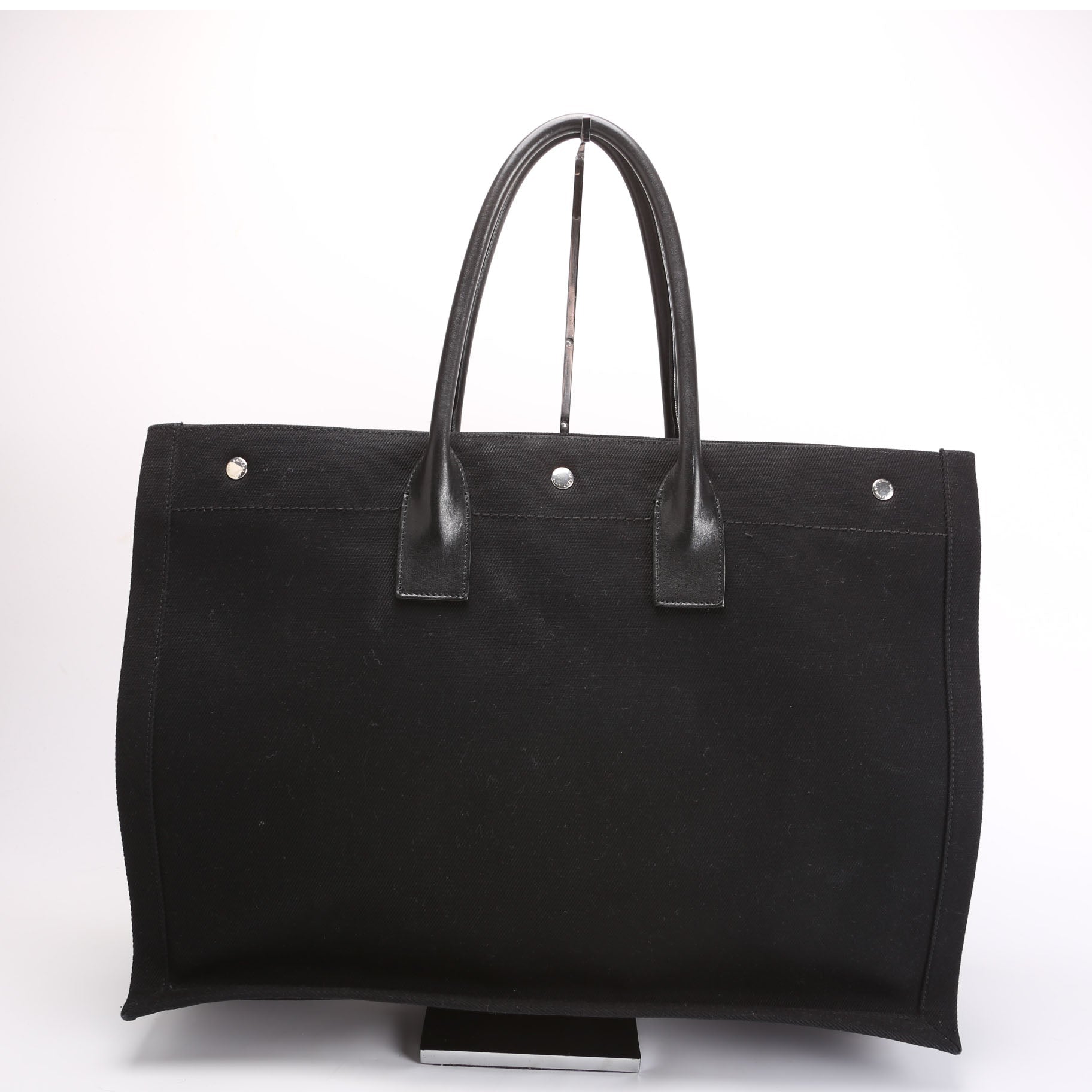 Saint Laurent Rive Gauche Tote Black/White Bag