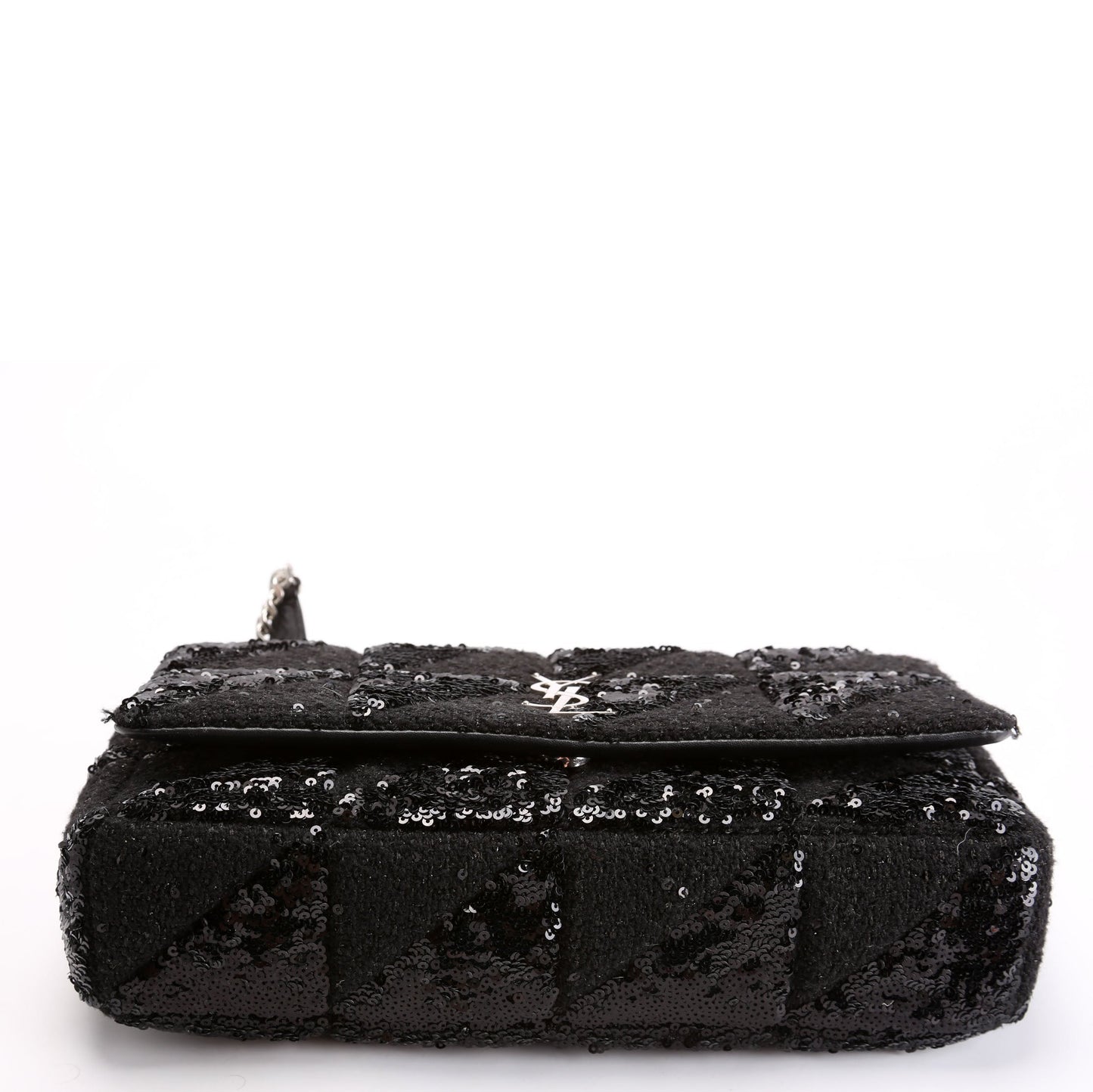 Saint Laurent Sequin Patchwork Jamie Medium 515821 Black Bag