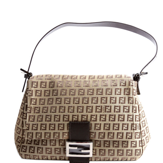 Fendi Mama Forever Zucchino Fabric Brown/Beige Bag