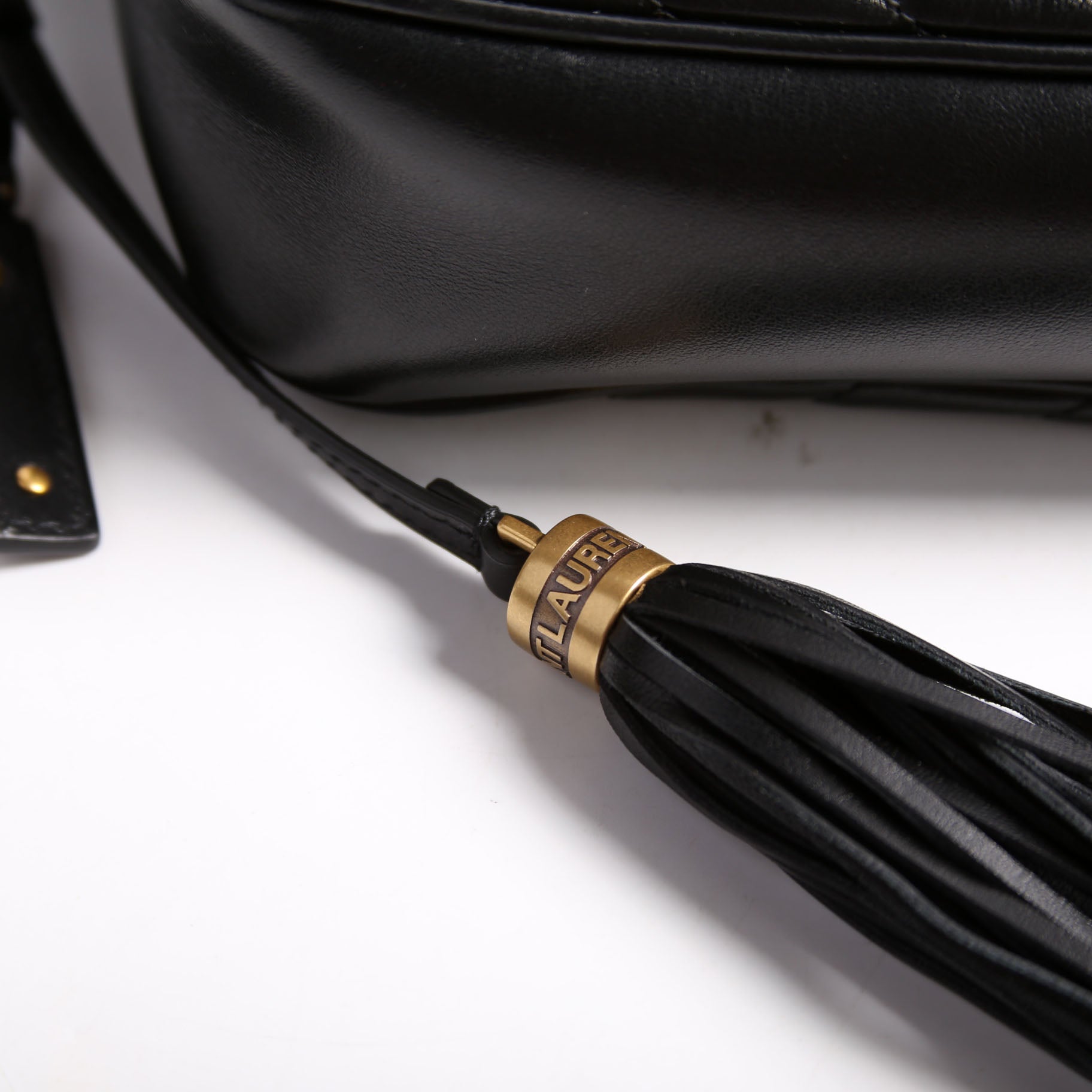 Saint Laurent Lou Camera Quilted 574494 Black/Gold Bag