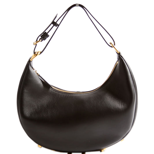 Fendi 8BR798graphy Small Leather Hobo Black Bag