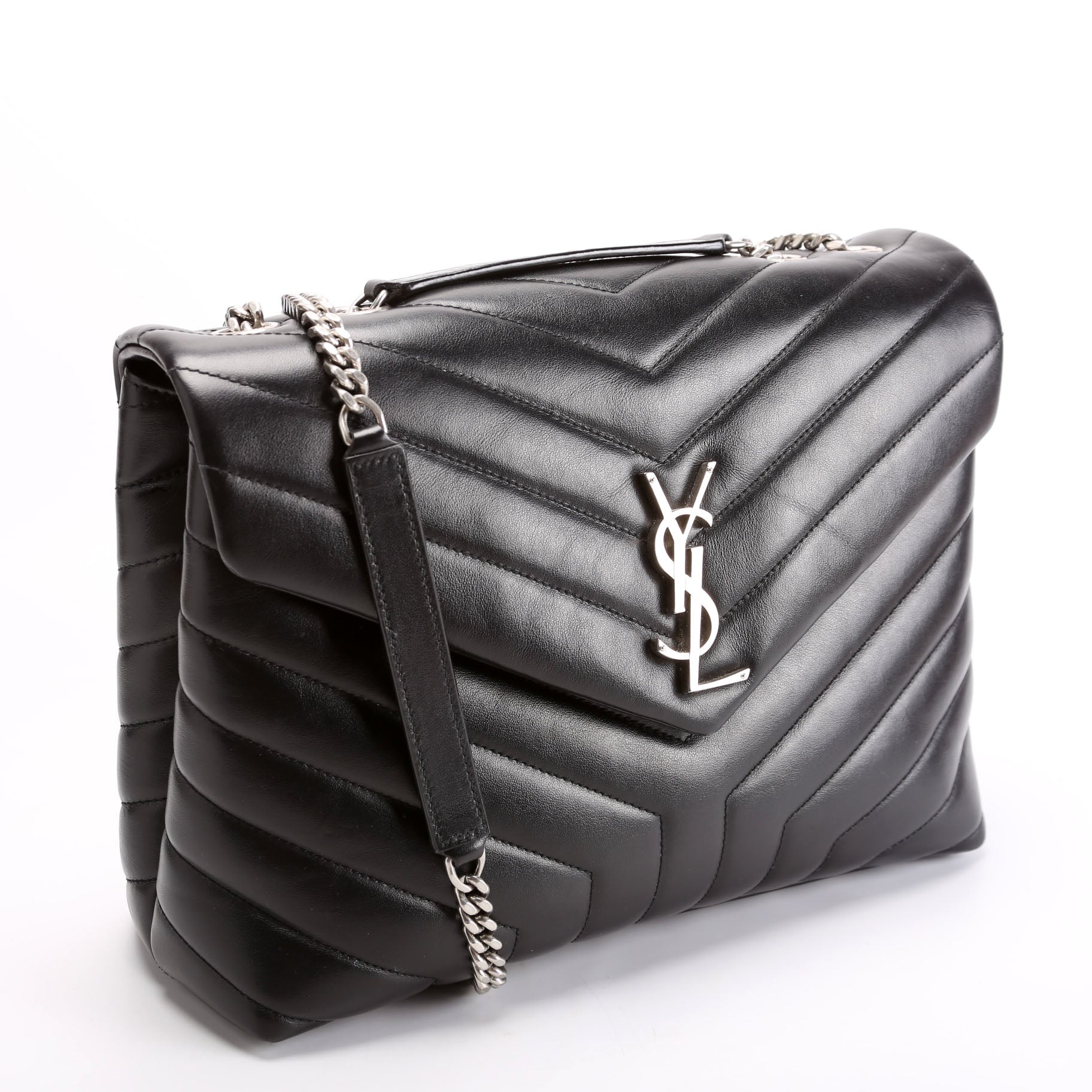 Saint Laurent LouLou Medium Quilted 574946 Black Bag