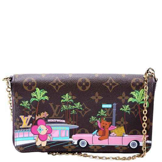 Louis Vuitton Pochette Felicie 2021 XMAS Animation Hollywood Monogram