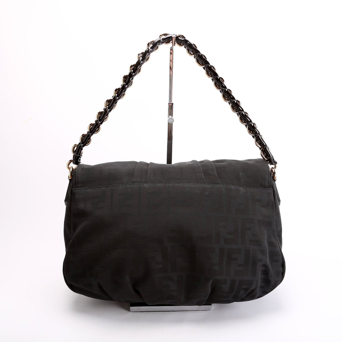 Fendi 8BR614 Zucca Mia Flap Black Bag