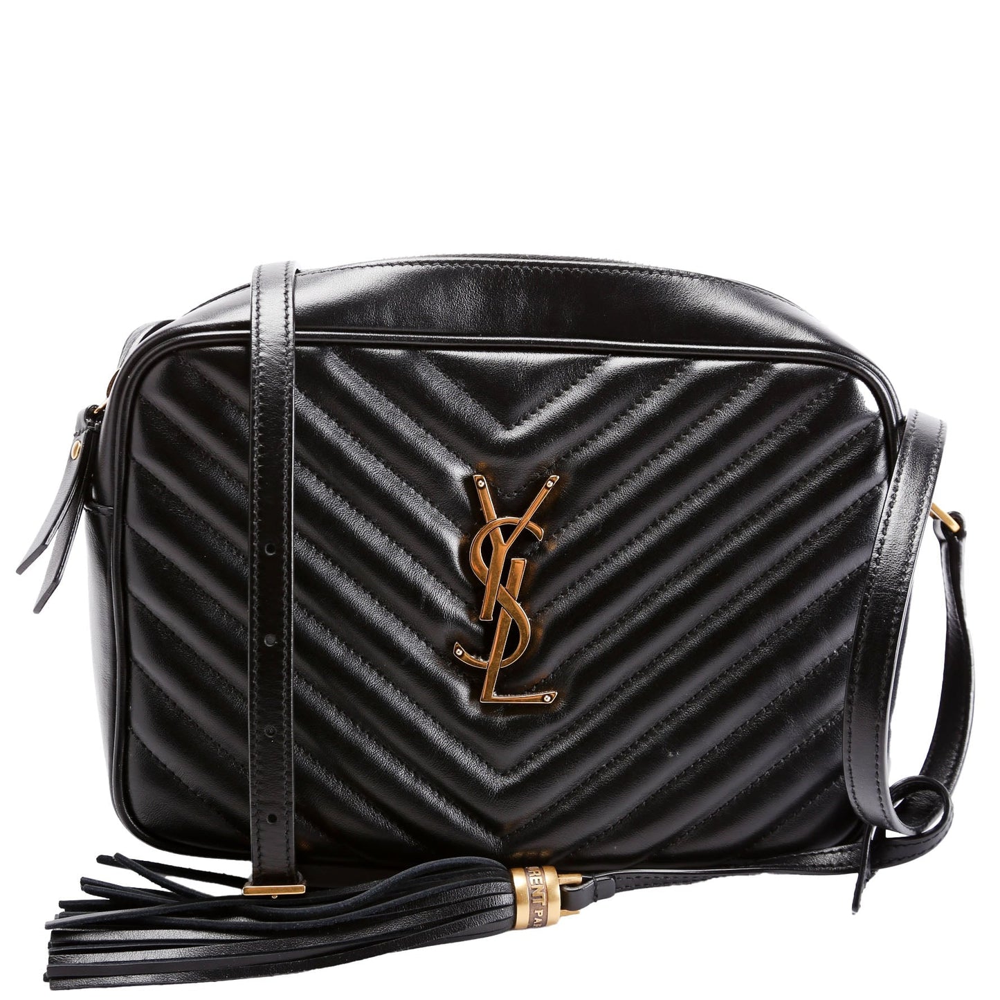 Saint Laurent Lou Camera Quilted 612544 Black Bag