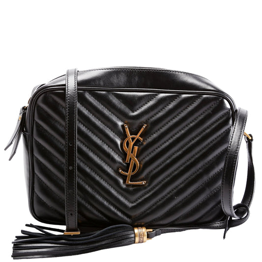 Saint Laurent Lou Camera Quilted 612544 Black Bag