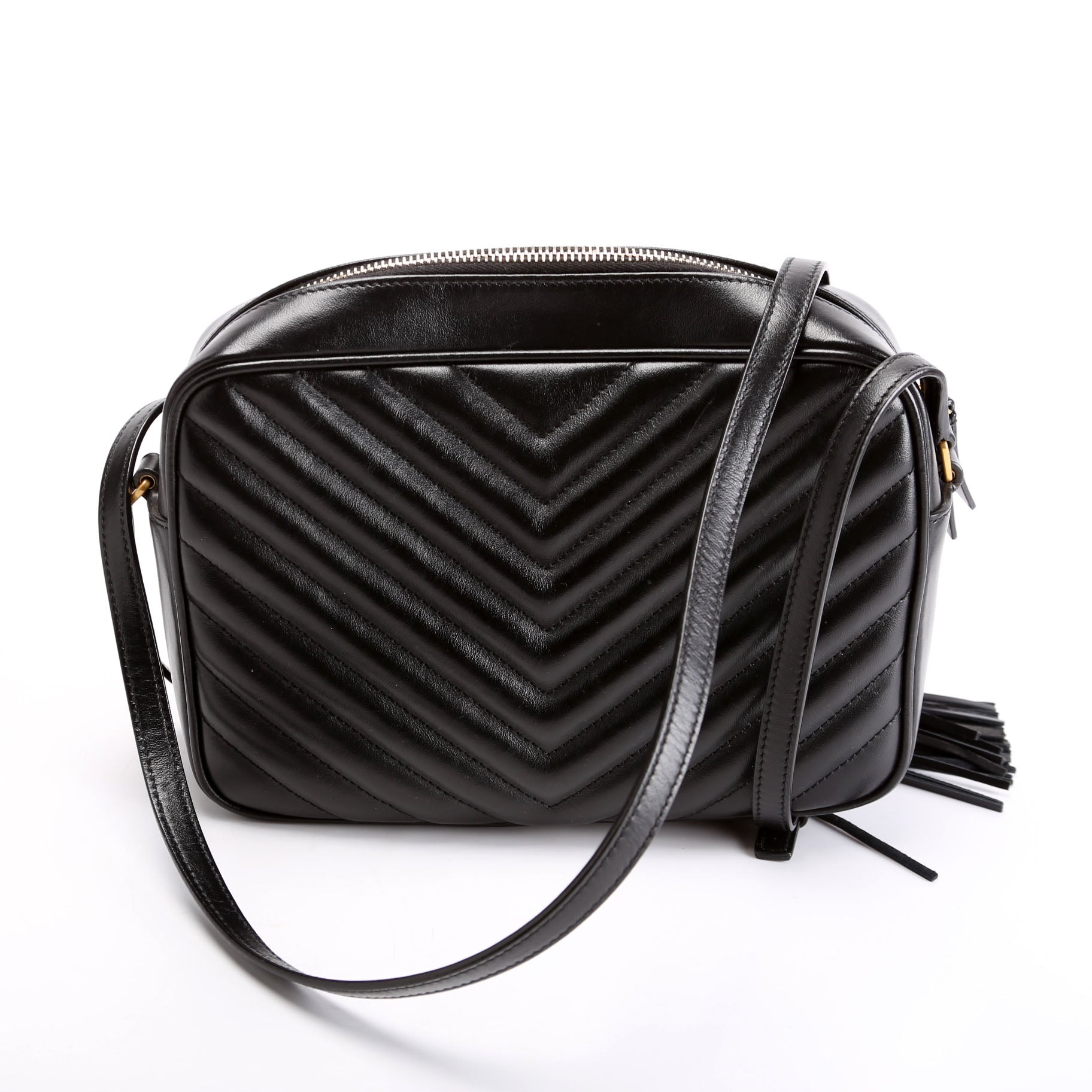Saint Laurent Lou Camera Quilted 612544 Black Bag