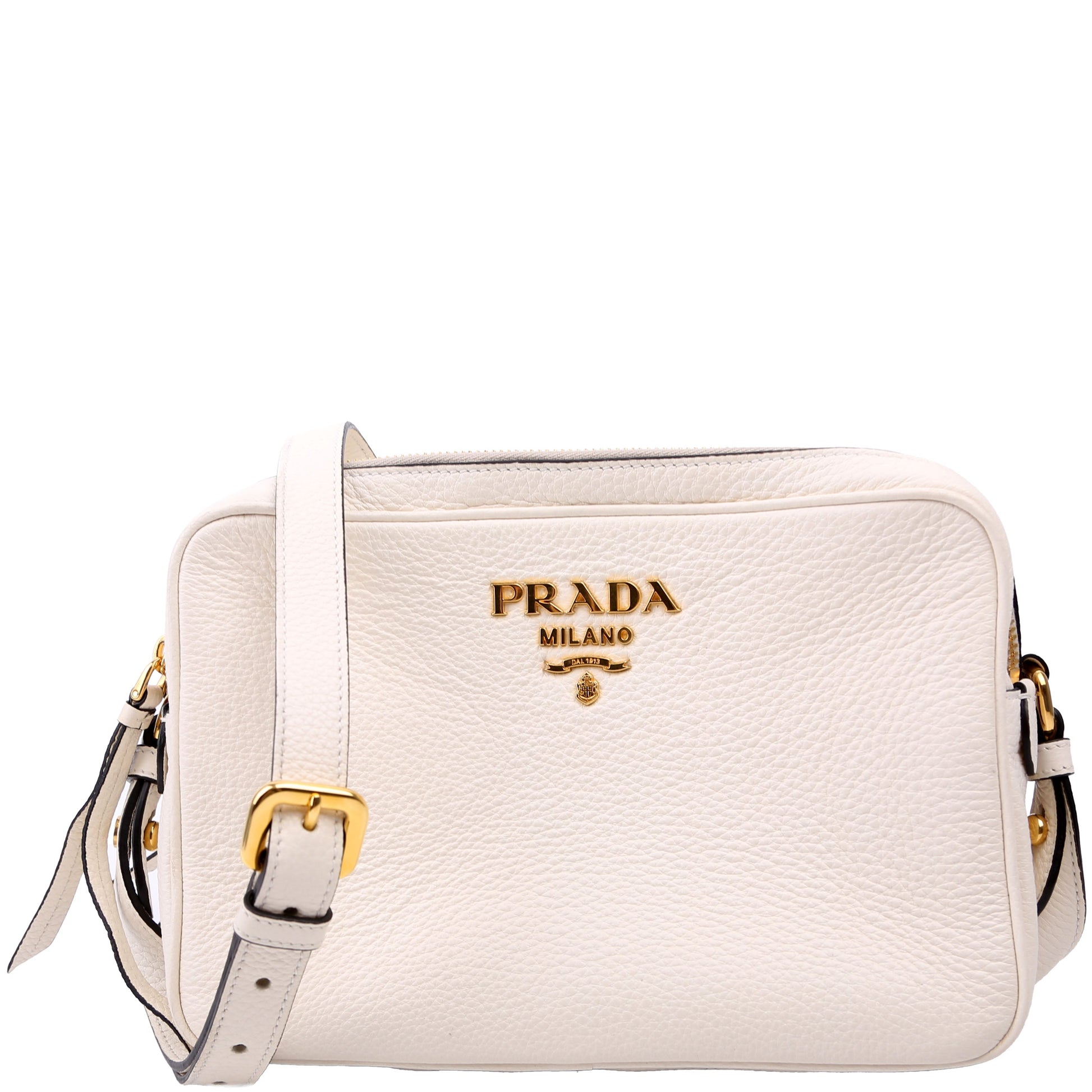 Prada Vitello Phenix Shoulder White Bag