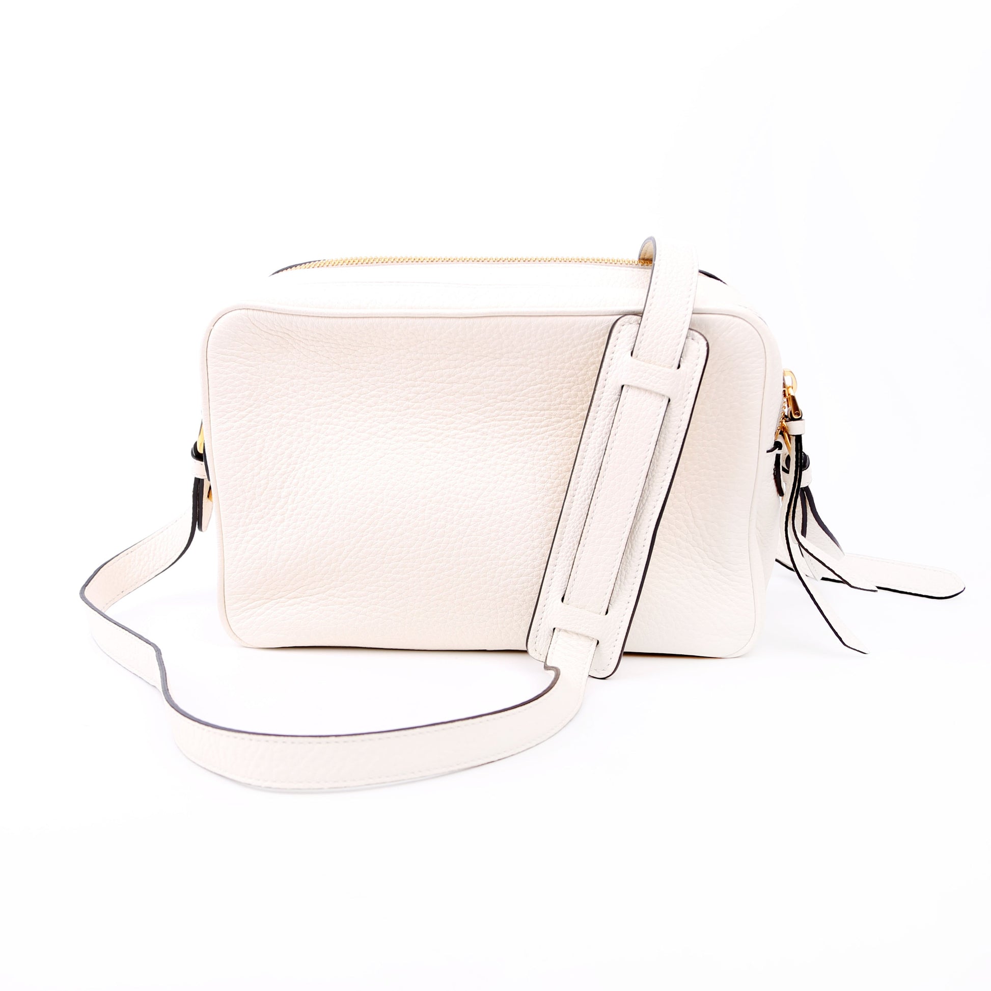 Prada Vitello Phenix Shoulder White Bag