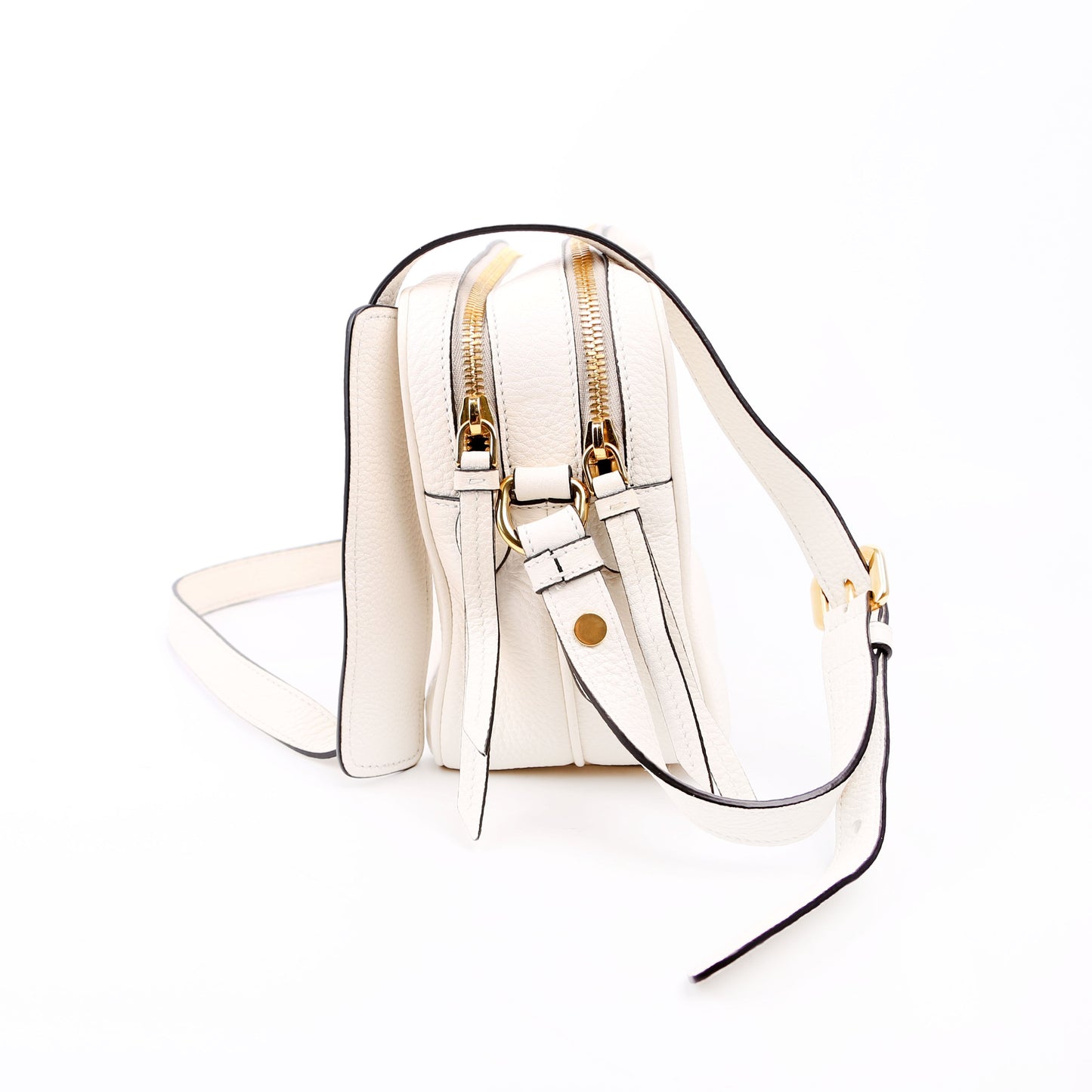 Prada Vitello Phenix Shoulder White Bag