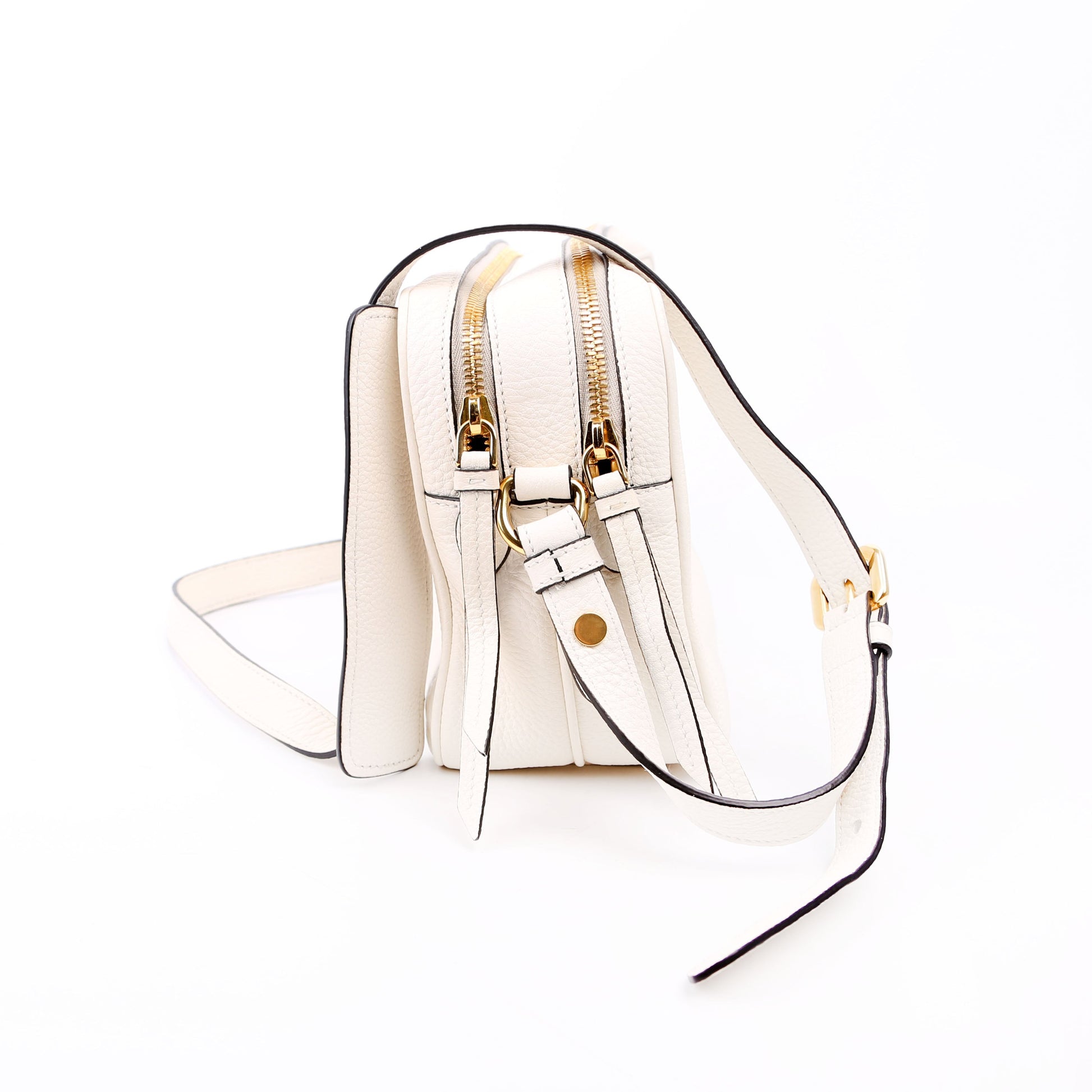 Prada Vitello Phenix Shoulder White Bag