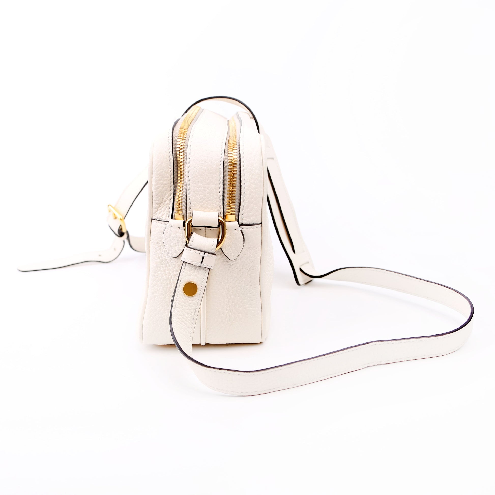 Prada Vitello Phenix Shoulder White Bag