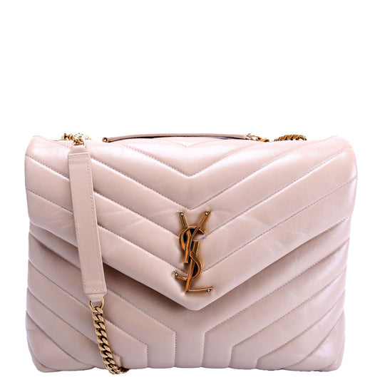 Saint Laurent LouLou Medium Quilted 574946 Tan Bag