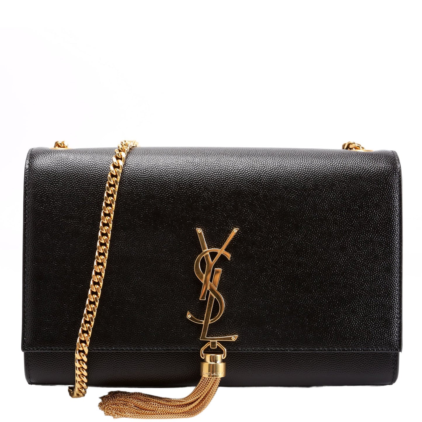 Saint Laurent Kate Tassel Satchel Medium 354119 Black Bag