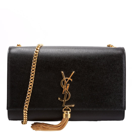 Saint Laurent Kate Tassel Satchel Medium 354119 Black Bag