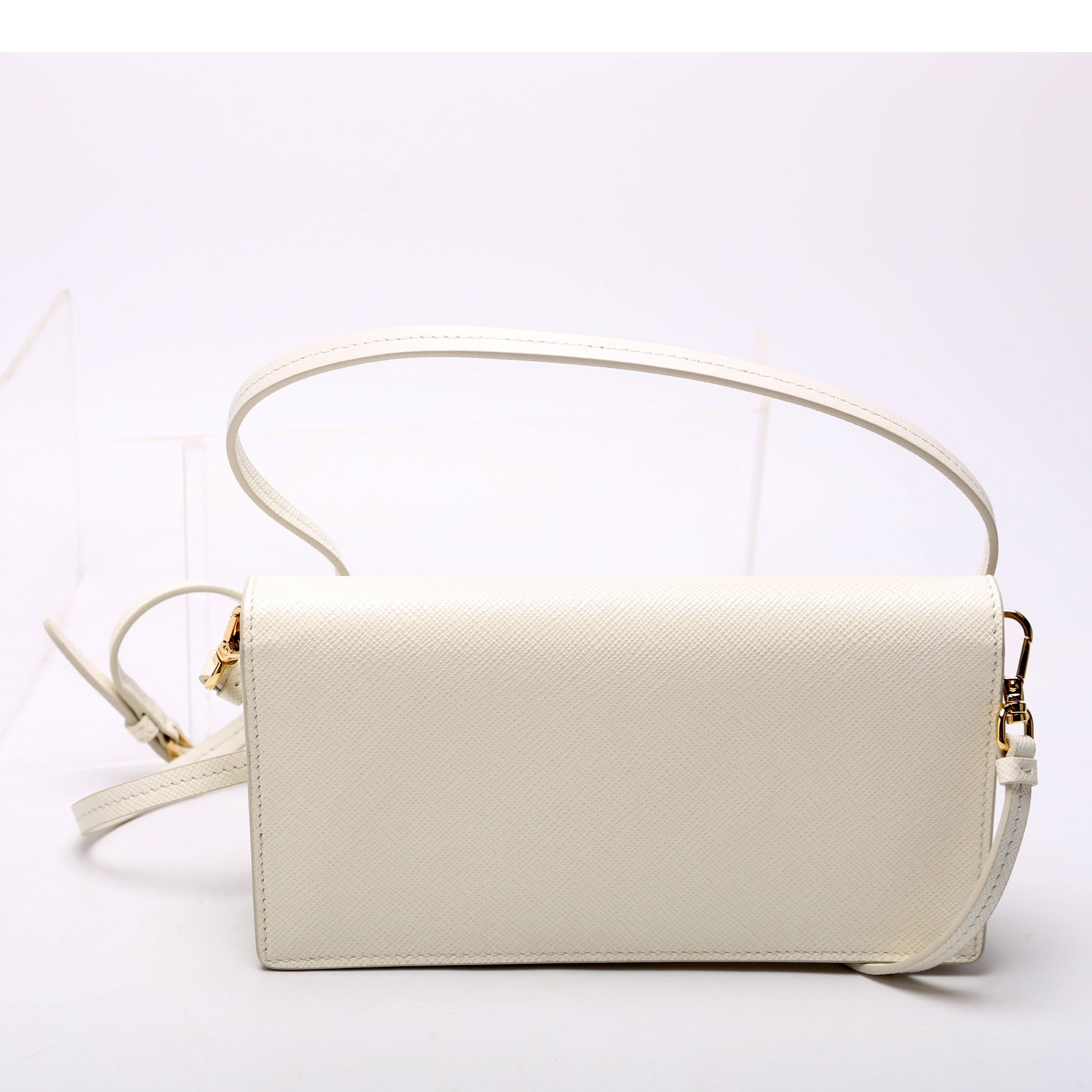 Prada Saffiano Mini-White Bag