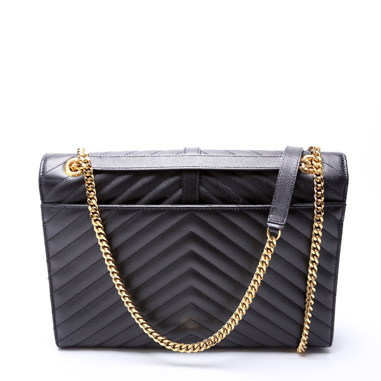 Saint Laurent 396910 Envelope Chevron Large Bag
