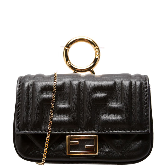 Fendi 7AR844 Nanouette Charm Black Bag