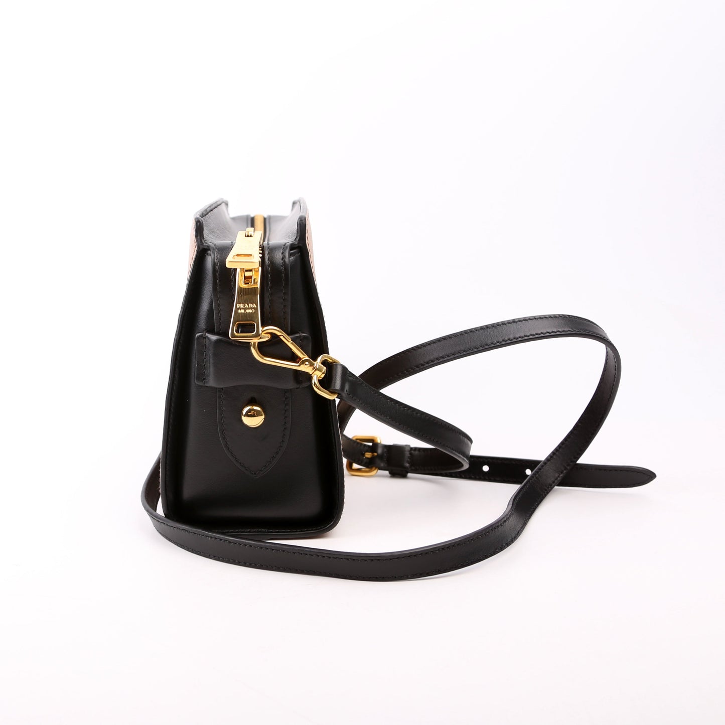 Prada Esplanade Crossbody Tan/Black Bag
