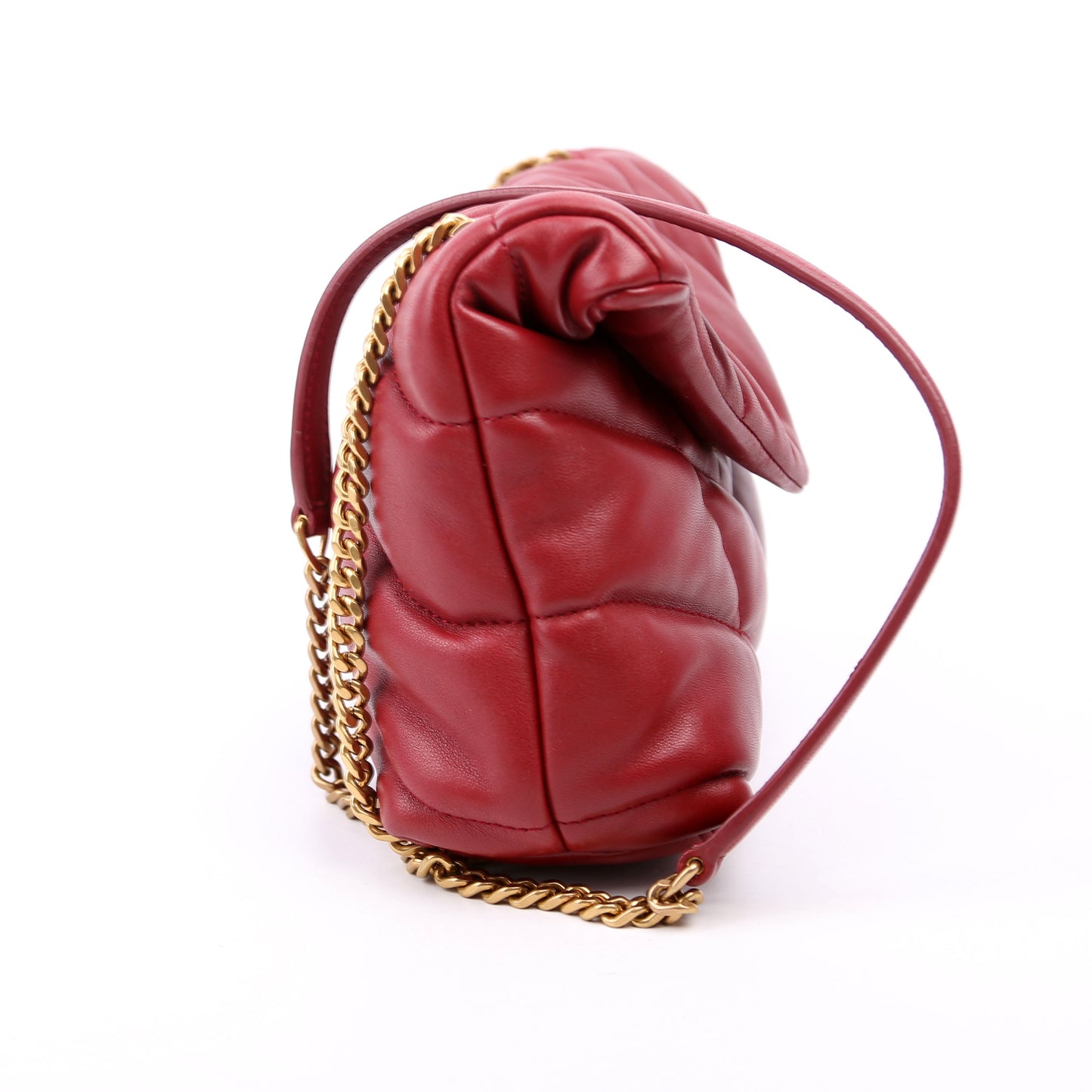 Saint Laurent Loulou Toy Puffer Burgundy 620333 Bag
