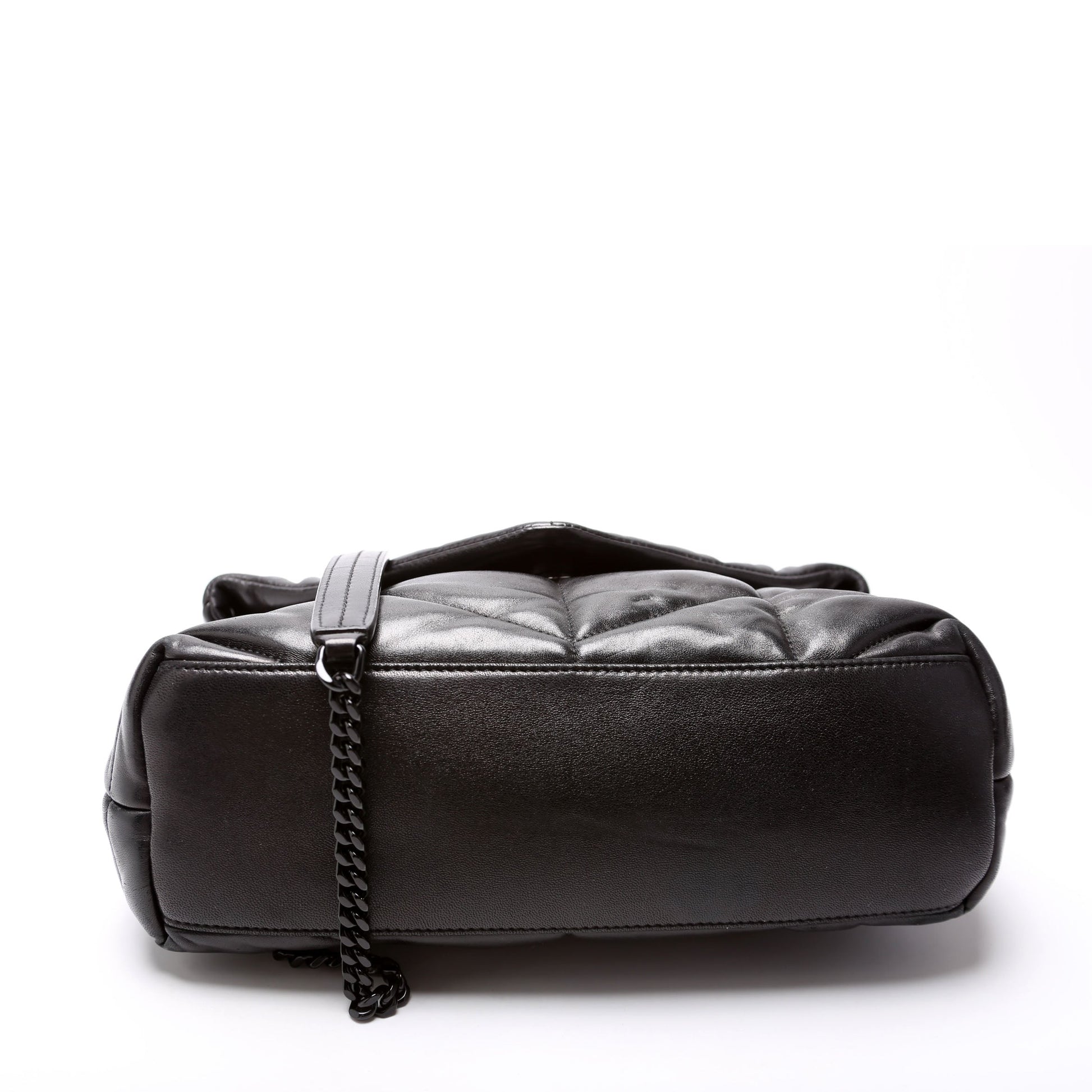 Saint Laurent Puffer Quilted Small Lambskin 577476 Black Bag