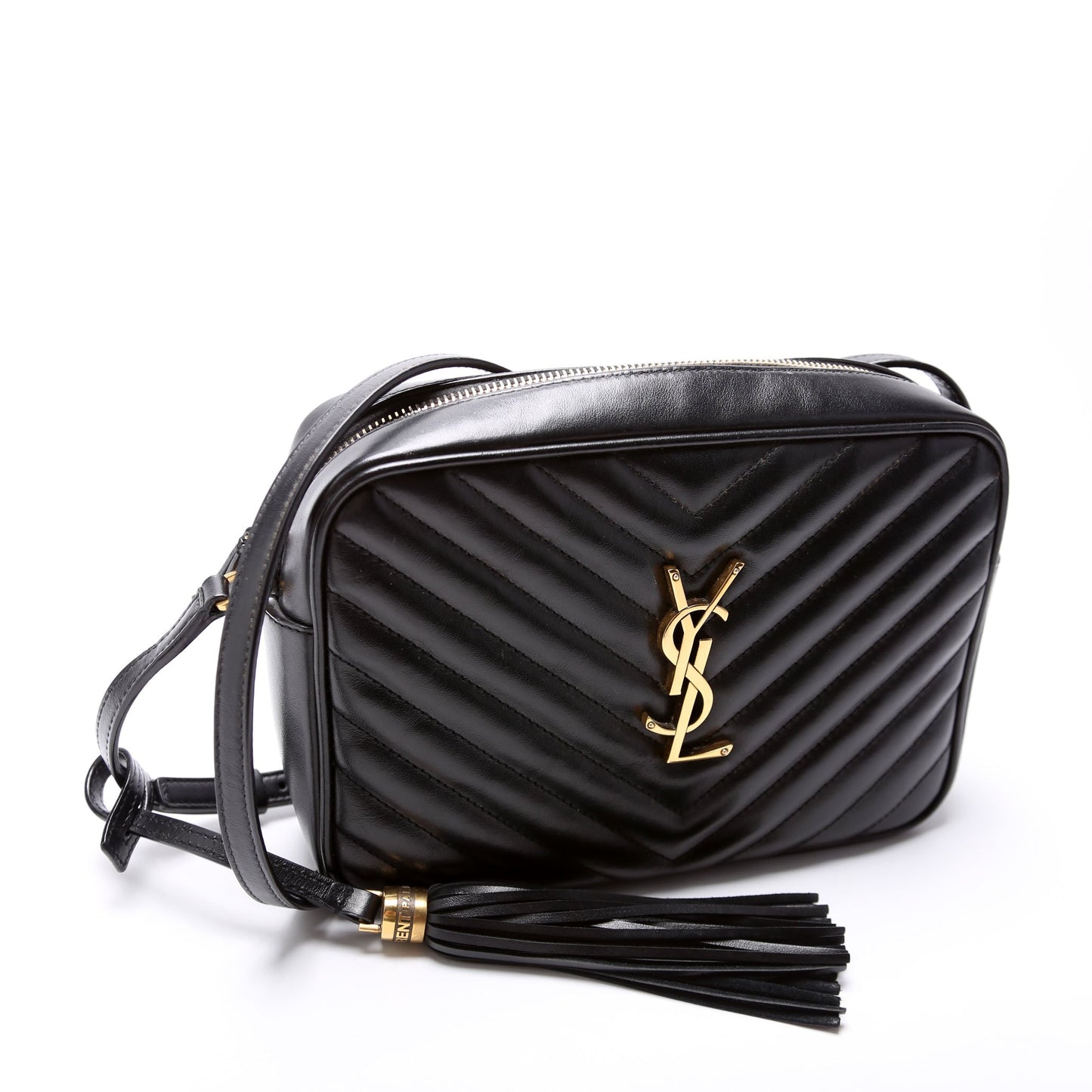 Saint Laurent Lou Camera Quilted 612544 Black Bag