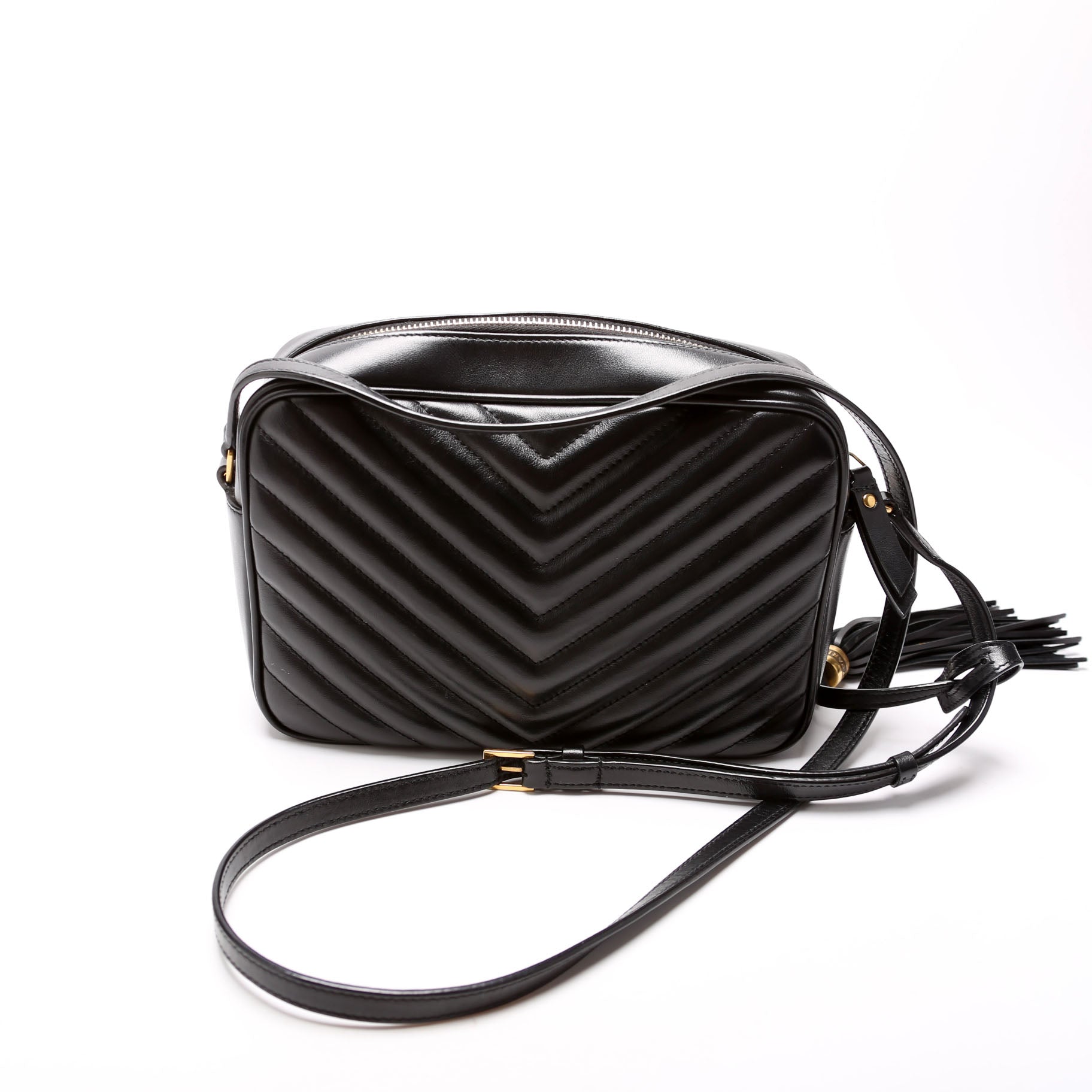 Saint Laurent Lou Camera Quilted 612544 Black Bag