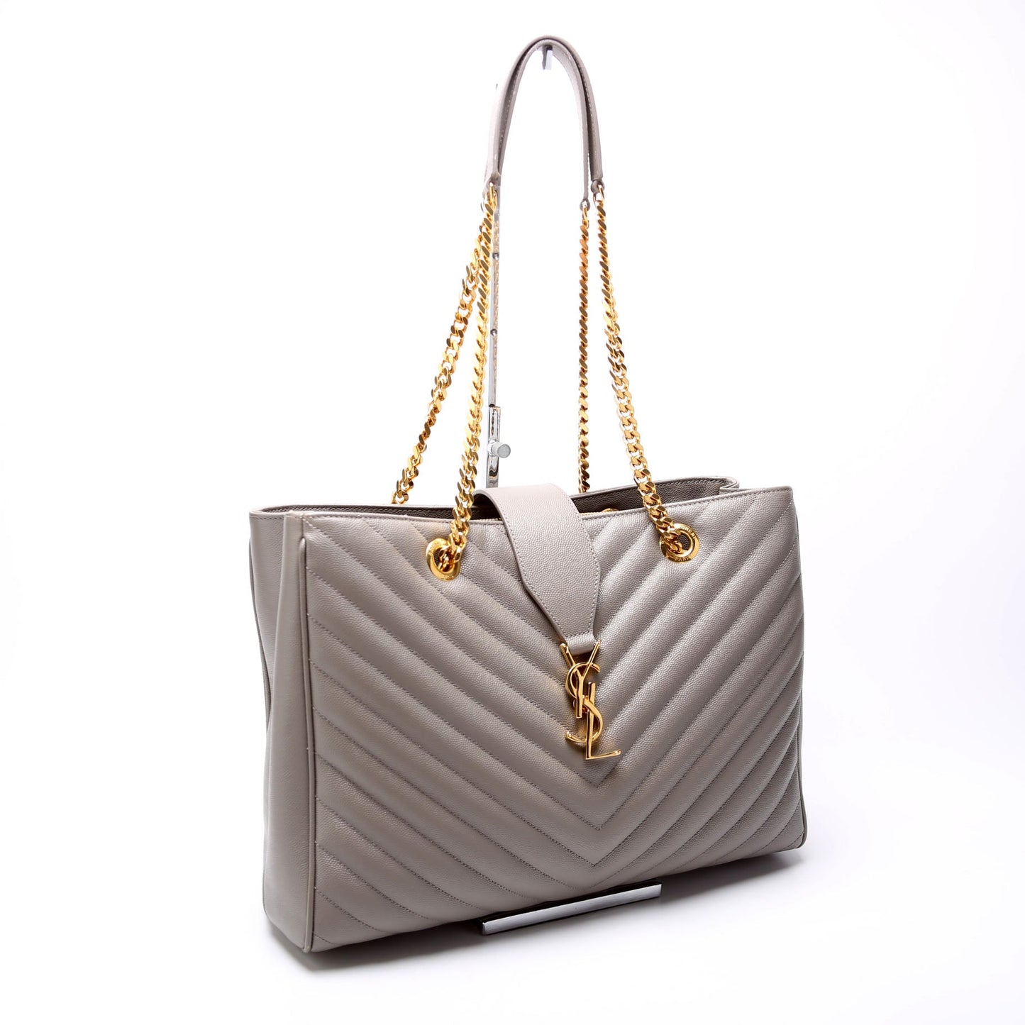 Saint Laurent Grain De Poudre Shopping 396911 Gray Bag
