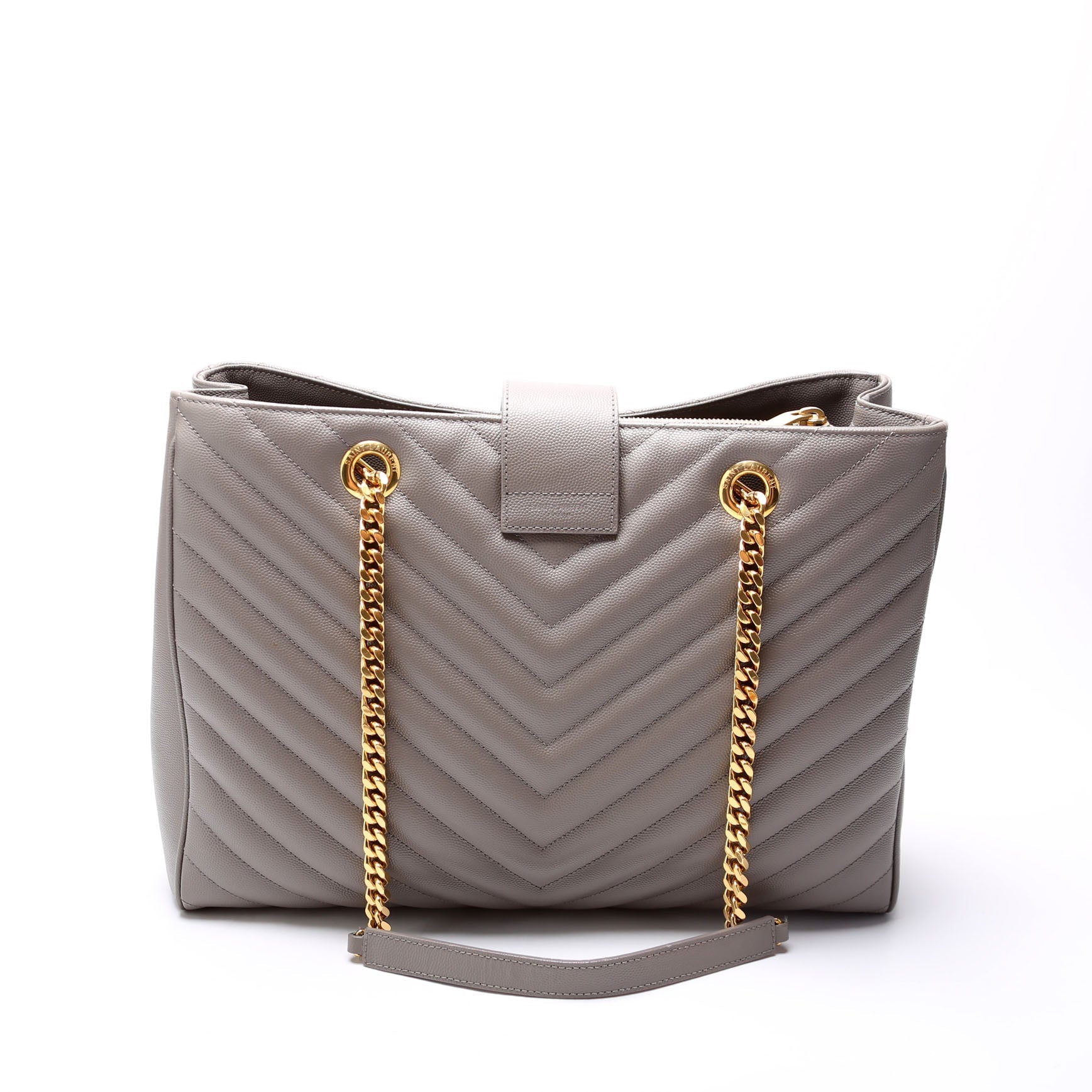 Saint Laurent Grain De Poudre Shopping 396911 Gray Bag