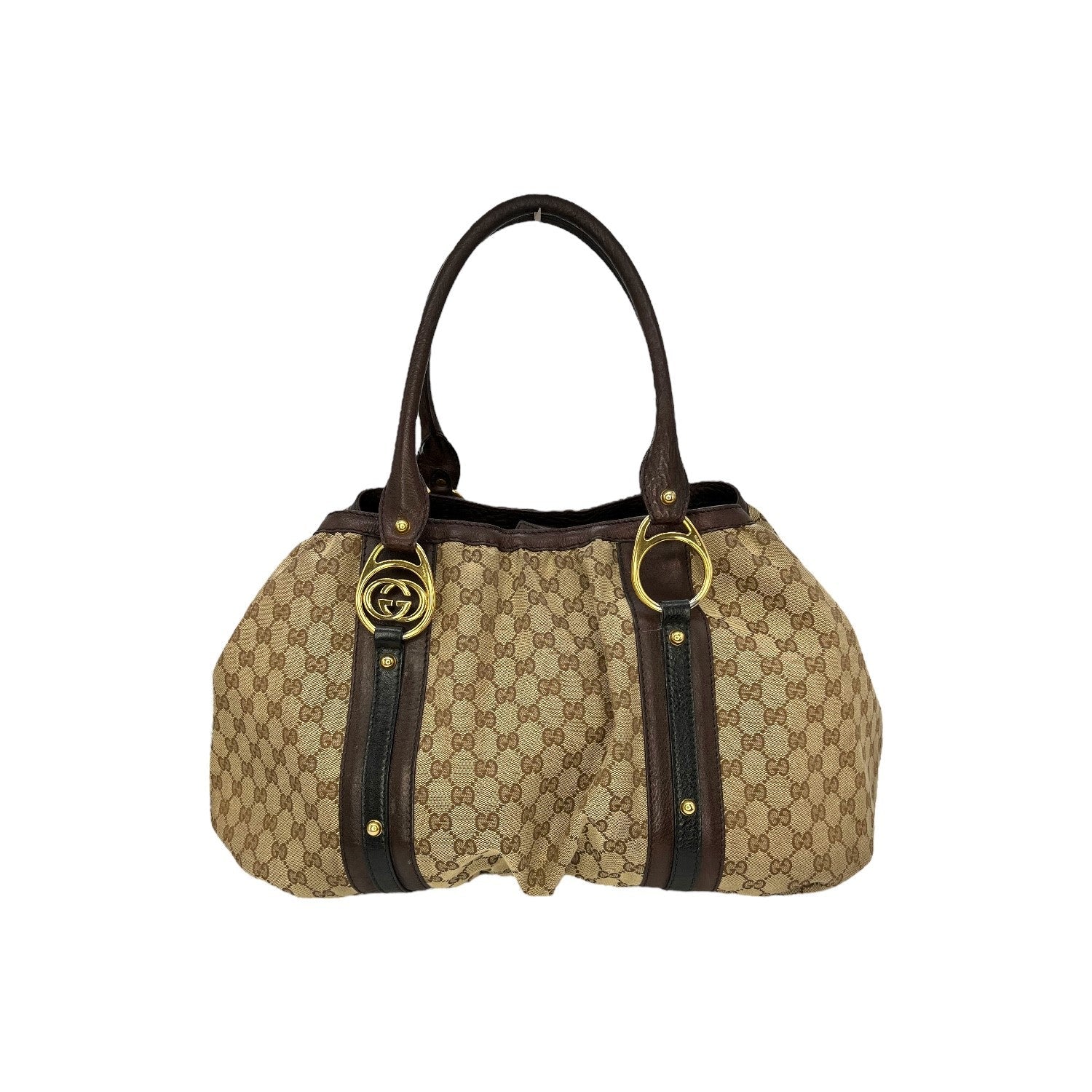 Gucci Leather Canvas Tote
