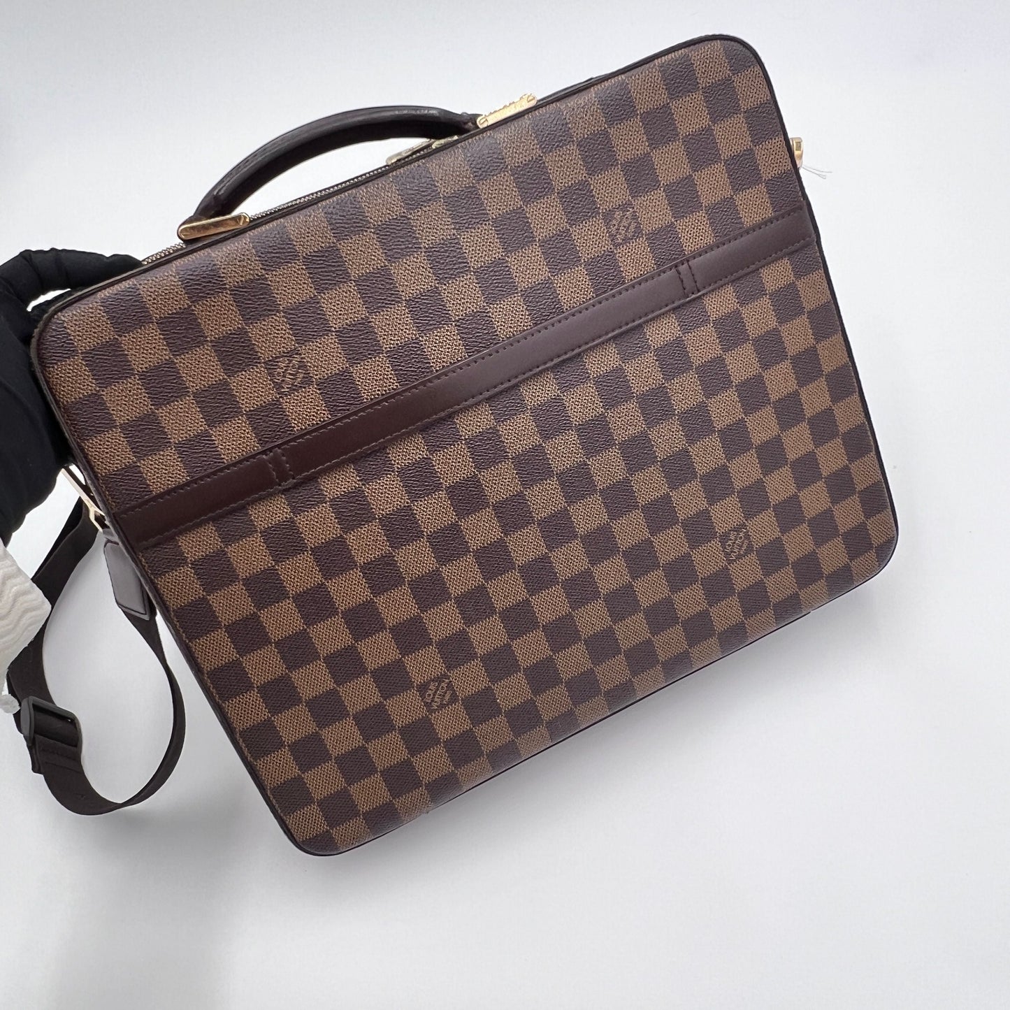Louis Vuitton Damier Ebene Porte Ordinateur Sabana - Brown Briefcases, Bags AG201O