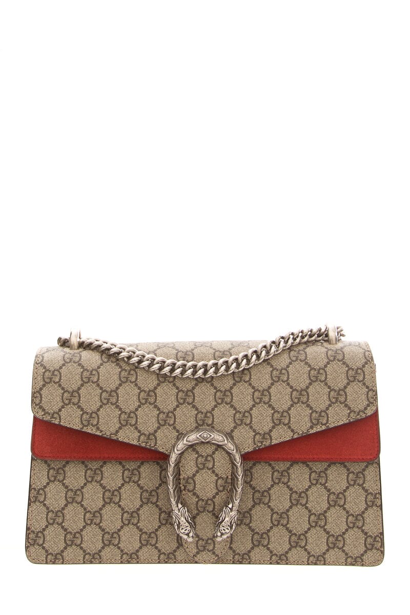 Gucci Dionysus Red Suede Monogram Crossbody